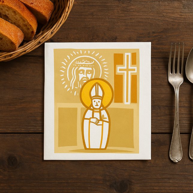 Guardanapo De Papel Bispo Católico Eucaristia Fé Cristã (Criador carregado)