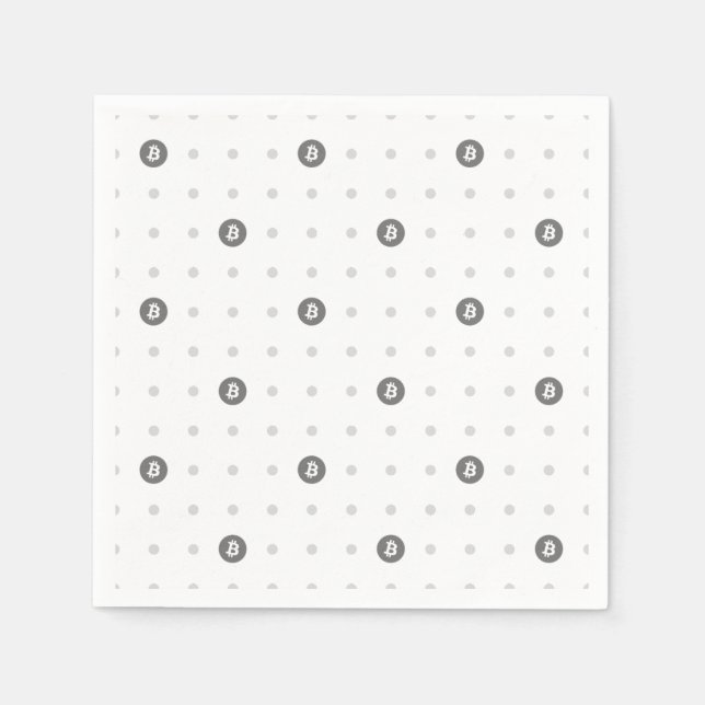 Guardanapo De Papel Bitcoin Polka Dot Paper Napkin (Frente)