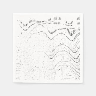 Guardanapo De Papel Black And White Abstract Swirl Rustic Wedding