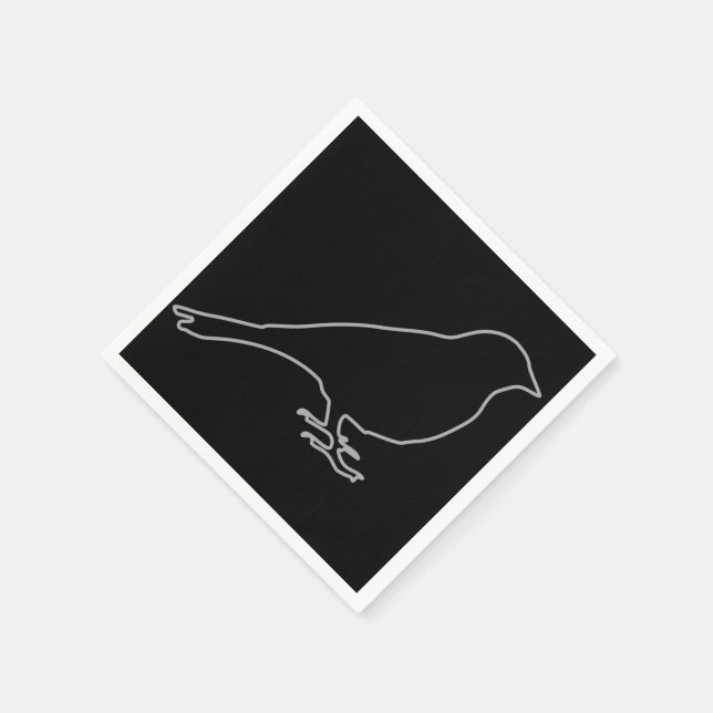 Guardanapo De Papel Black Bird Napkins (Canto)