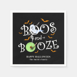 Guardanapo De Papel Black Boos e Booze Festa de Halloween