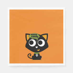 Guardanapo De Papel Black Cat Mmm Candy Halloween