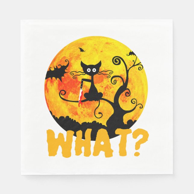 Guardanapo De Papel Black Cat What Black Cat - (Frente)