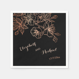 Guardanapo De Papel Black Copper Goth Wedding