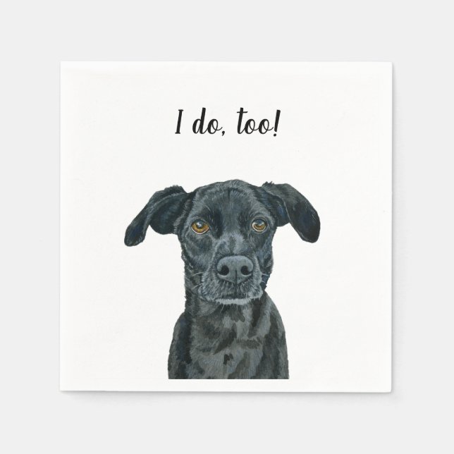 Guardanapo De Papel Black Dog Custom Cocktail Napkin (Frente)