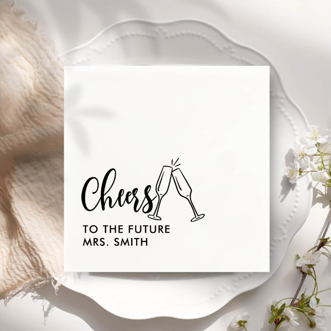 Guardanapo De Papel Black Future Mrs Modern Chá de panela (Criador carregado)