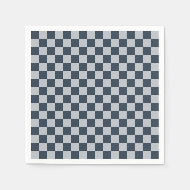 Guardanapo De Papel Black ice checkered board pattern (Frente)