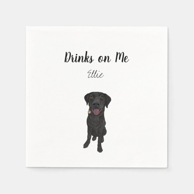 Guardanapo De Papel Black Lab Coctail Napkins (Frente)