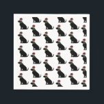 Guardanapo De Papel Black Lab Dog Christmas Santa Hat Holly Modern<br><div class="desc">Silhueta de Cachorro Negro moderno Labrador Retriever com Papai Noel, Holly Pattern em Segundo Plano Branco. Festa Festiva de Férias Decor para os amantes do cão em sua vida. Na verdade, qualquer encontro de férias. Clássico! Tão divertido. Misture e combine todo o Black Lab / Natal / Feriados / Coleções...</div>