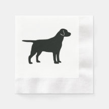 Black Lab Dog Napkins