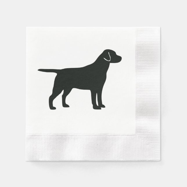 Guardanapo De Papel Black Lab Dog Napkins (Frente)