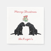 Black Labrador Mistletoe Cute Dog Puppy