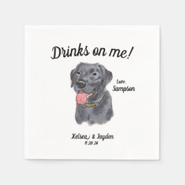 Guardanapo De Papel Black Labrador Wedktail Napkin