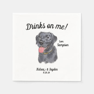 Guardanapo De Papel Black Labrador Wedktail Napkin