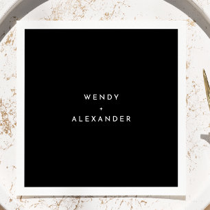 Guardanapo De Papel Black Modern Bold Wedkins