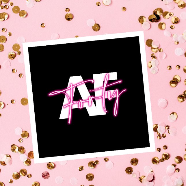 Guardanapo De Papel Black Pink Quarenta AF Lenços de Papel para Aniver (Criador carregado)