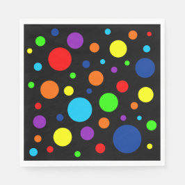 Guardanapo De Papel Black Rainbow Spots Paper Napkins