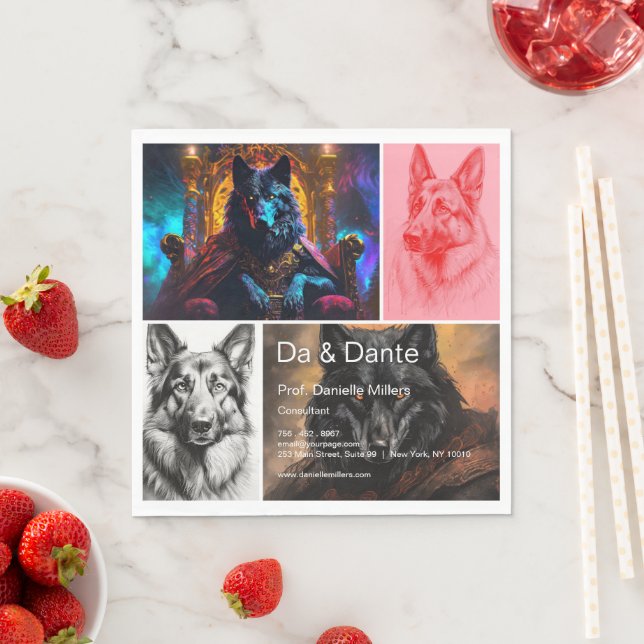 Guardanapo De Papel Black Shepherd Dog Paper Napkin (Insitu)