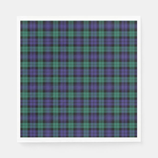 Guardanapo De Papel Black Watch Scottish Tartan (Frente)