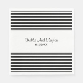 Guardanapo De Papel Black/White Strikins Napkins