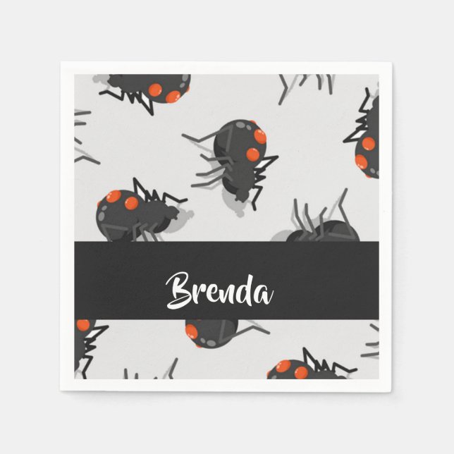 Guardanapo De Papel Black widow spider pattern (Frente)