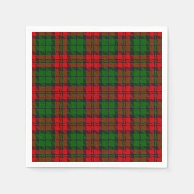 Guardanapo De Papel Blackwatch Campbell Tartan Red Green Xadrez (Frente)
