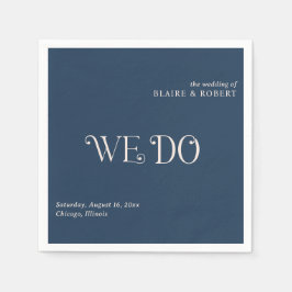 Guardanapo De Papel Blaire Marinho Blue Modern Wedn