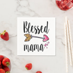 Guardanapo De Papel Blessed Mama Dia das Mães