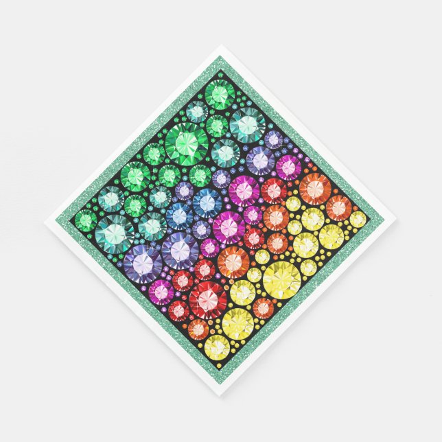 Guardanapo De Papel Bling Jewels Image Napkins (Quina)