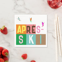 Bloco de Cores do Retro Skiers de Après-ski