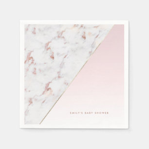 Guardanapo De Papel Bloco de mármore Dourado Rosa feminino e cor rosa