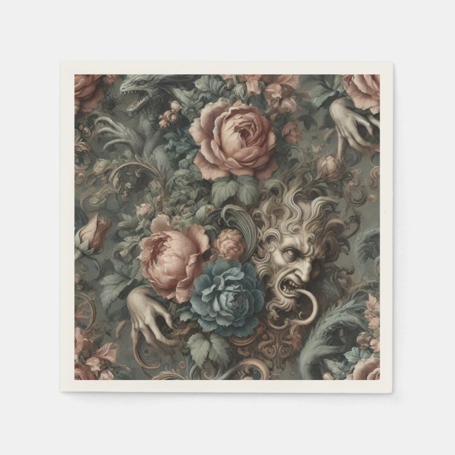 Guardanapo De Papel Blood Shadows Ritual – Gothic Victorian (Frente)