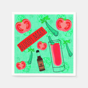 Guardanapo De Papel Bloody Mary Cocktail