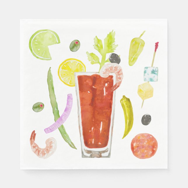Guardanapo De Papel Bloody Mary Paper Napkins (Frente)