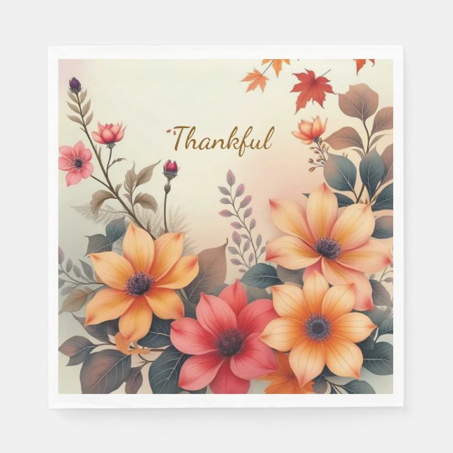 Guardanapo De Papel Bloom do Papel de Outono Napkins (Frente)