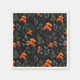 Guardanapo De Papel Blooming Botanicals Laranja Branqueamento Verde Fl