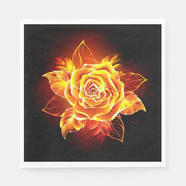 Guardanapo De Papel Blooming Fire Rosa (Frente)