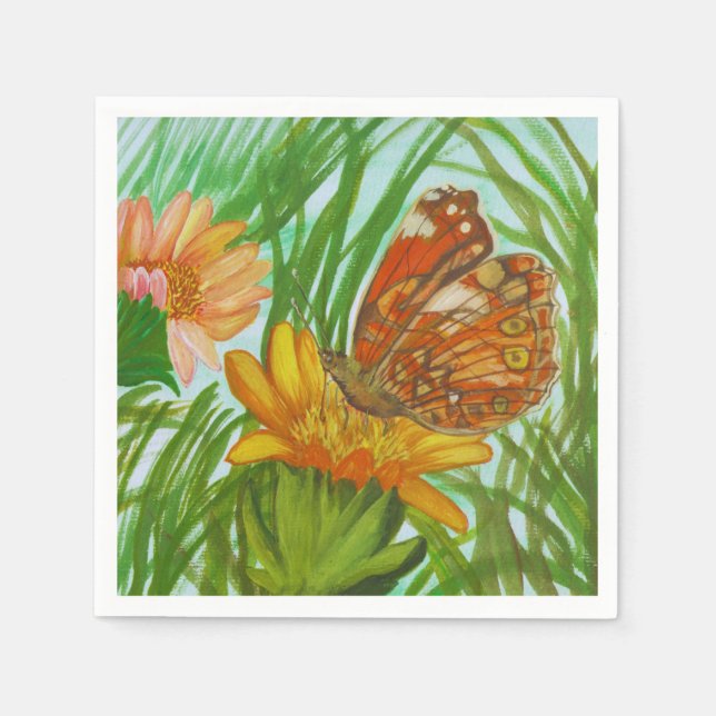 Guardanapo De Papel Blooming flower garden (Frente)