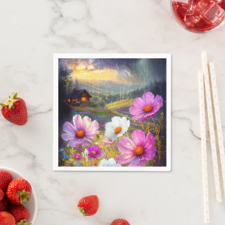 Guardanapo De Papel Blooms em Blocos: Uma Exibição Artística