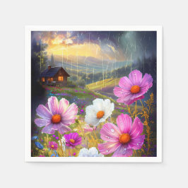 Guardanapo De Papel Blooms em Blocos: Uma Exibição Artística