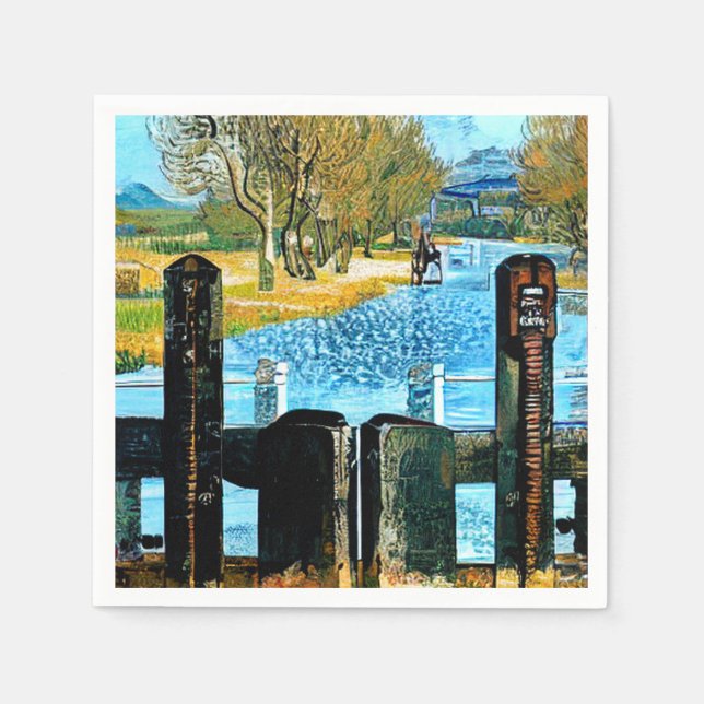 GUARDANAPO DE PAPEL BLOQUEIO DE NARROWBOAT (Frente)