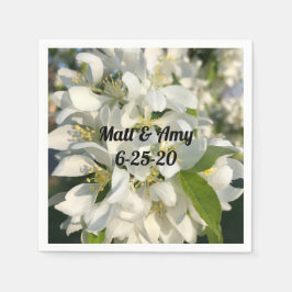 Guardanapo De Papel Blossomas de Casamento Cocktail Personalizado Napk