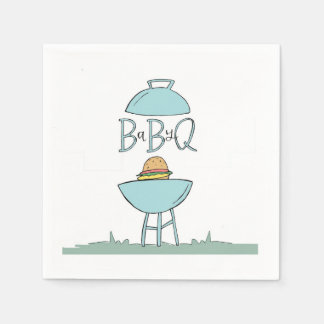 Guardanapo De Papel Blue Baby BBQ napkins