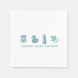 Guardanapo De Papel Blue Baby Shower Paper Napkin