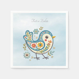 Guardanapo De Papel Blue Bird Floral Napkins