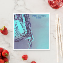 Guardanapo De Papel Blue Birthday Net e Voleibol