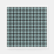Blue Black Checker Argyle Pattern