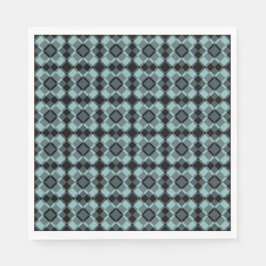 Guardanapo De Papel Blue Black Checker Argyle Pattern