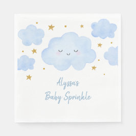 Guardanapo De Papel Blue Boy Cloud Stars Baby Sprinkle