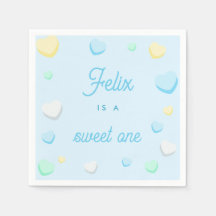 Blue Boy Sweet One First Birthday Napkins
